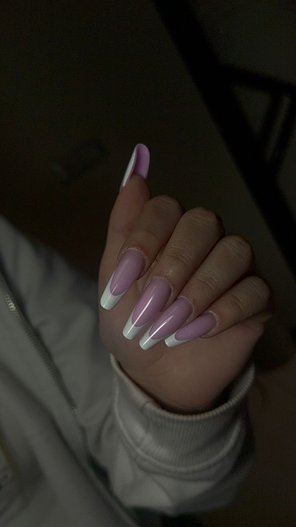 Unghie french rosa realizzate da Alessia